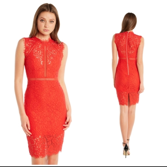 OFFERS WELCOME Bardot Lace Panel Dress - Picture 1 of 6
